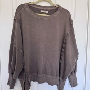 Dusty Green/Grey We the Free Camden Sweatshirt, Size XS